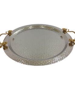 Orchid Silver Plated Round Serving Tray (Silver) - CD6270