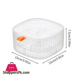 Clear Acrylic Jewelry Organizer Clear Earing Organizer With Lid 3 Layer Lattices Be Of Different Sizes Perfect For Rings Ear