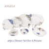 Angela Bone Porcelain Dinner Set 40 Pcs 6- Person - Dip21