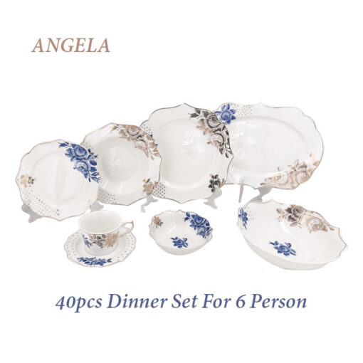 Angela Bone Porcelain Dinner Set 40 Pcs 6- Person - DIP21