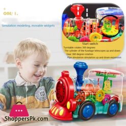 Electric Universal Gear Train Toy Set With Light And Music Electric Train Toy Children Boys And Girls Birthday Toy Gifts