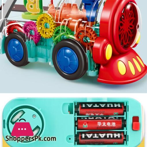 Electric Universal Gear Train Toy Set With Light And Music Electric Train Toy Children Boys And Girls Birthday Toy Gifts