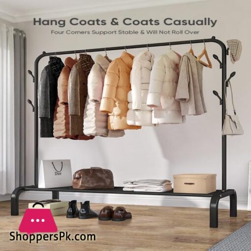 Floor Standing Movable Storage Garments Rack