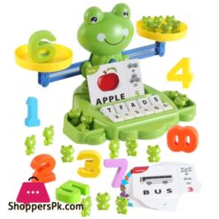 Frog Balance Math Toy Kids Learning Counting Educational Balance Scale Toy Interactive Math Counting Toy for Boys Girls GiftMath Toys