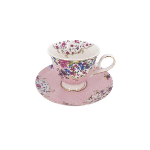 Angela Ceramic Tea Cup & Saucer Set 6 Pcs - GS57
