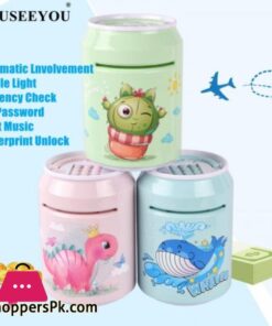 Intelligent Fingerprint Atm Unlock Bank Cartoon Password Coin Saving Smart Portable Music Automatic Roll Money Box