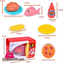 Fun Little Toys Kids Kitchen Play Set Pretend Play Set With Toy Microwave For Kids Play Food Dishes And Accessories
