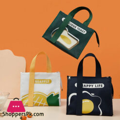 Lunch Bags For Girls Women Insulated Canvas Thermal Snack Storage Picnic Tote Kids Food Carrying Bag