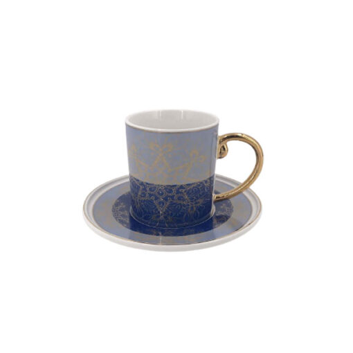 ANGELA Classic Ceramic Tea Cup and Saucer Set of 6 - MG194