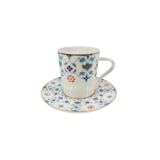 ANGELA Royal Ceramic Tea Cup and Saucer Set of 6 - MG21
