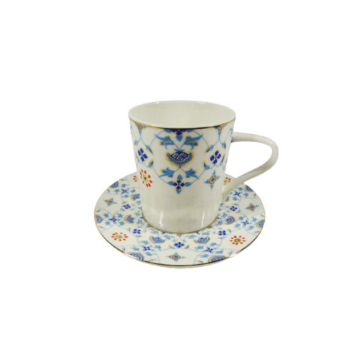 ANGELA Royal Classic Ceramic Tea Cup and Saucer Set of 6 - MG23