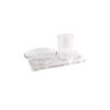Wall Fixing Soap Dish + Tumbler Twin Taiwan Made - MI0138