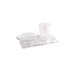 Wall Fixing Soap Dish + Tumbler Twin Taiwan Made - MI0138