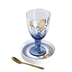 1-Piece Angela Ice Cream Cup With Ceramic Coaster and 1 Spoon MK-134