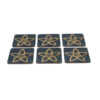 6Pcs Coaster Green Design Angela Mk224