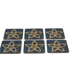 6Pcs Coaster Green Design Angela MK224