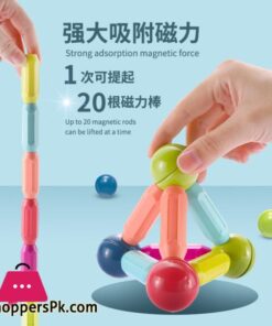 25 64Pcsset Big Size Magnetic Stick Building Blocks Magnets Magnetic Bricks Toys For Children Educational Toy Giftmagnetic