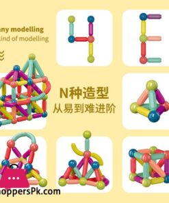 25 64Pcsset Big Size Magnetic Stick Building Blocks Magnets Magnetic Bricks Toys For Children Educational Toy Giftmagnetic