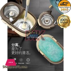 Microfiber Big Spin Mop With Stainless Steel Basket Wheels Mop Heads Sports Car Mop