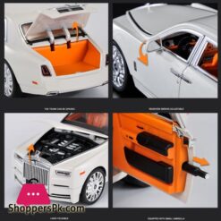 New 118 Rolls Royce Phantom Alloy Car Model Diecasts Toy Vehicles Metal Car Model Collection Simulation Sound Light Kids Gift