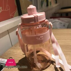 New Water Cup Straw Space Plastic Cup 1500Ml Large Capacity Men And Women Fitness Outdoor Sports Bottle With Straw Water Bottlewater Bottles