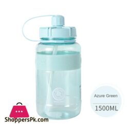 New Water Cup Straw Space Plastic Cup 1500Ml Large Capacity Men And Women Fitness Outdoor Sports Bottle With Straw Water Bottlewater Bottles