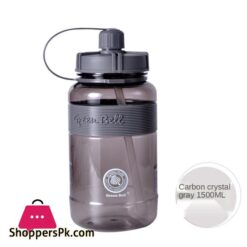 New Water Cup Straw Space Plastic Cup 1500Ml Large Capacity Men And Women Fitness Outdoor Sports Bottle With Straw Water Bottlewater Bottles