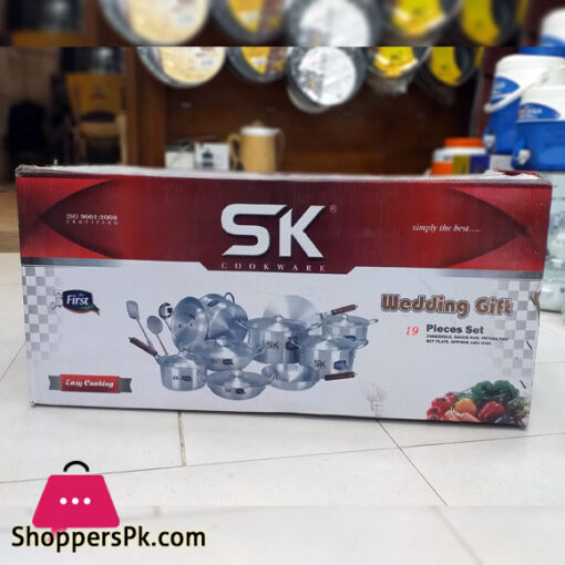 SK Pure Aluminum Cookware Set Wedding Set Of 19 Pcs