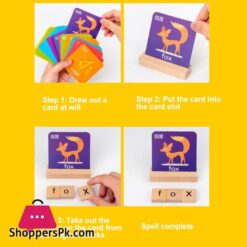 See Spell Learning Toy Wooden Alphabet Words Cards Matching Puzzles Educationpuzzles