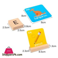 See Spell Learning Toy Wooden Alphabet Words Cards Matching Puzzles Educationpuzzles