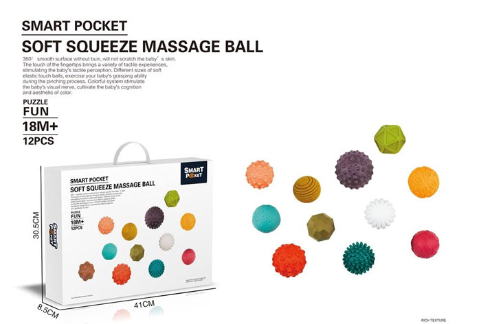 Soft Squeeze Massage Ball Set 12Pcs