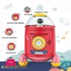 Space Rocket Electronic Piggy Bank Toy Savings Money Saving Box Moneybox Automatic Roll Money Fingerprint Password Insurance