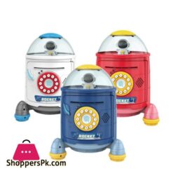 Space Rocket Electronic Piggy Bank Toy Savings Money Saving Box Moneybox Automatic Roll Money Fingerprint Password Insurance