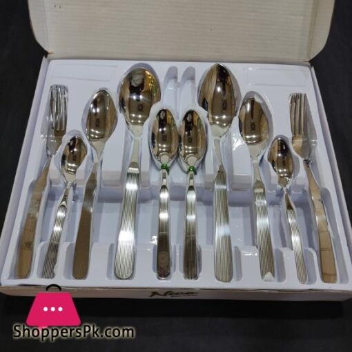 29 Pcs Stainless Steel Cutlery Set Printed Box Stylish Durable New Design