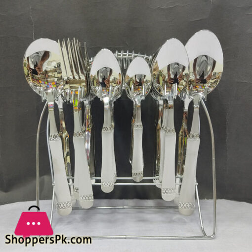 Stainless Steel Cutlery Set With Stand- Stylish Durable-29 Pcs New Design