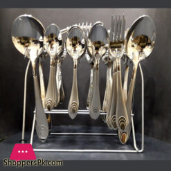 Stainless Steel Cutlery Set With Stand- Stylish Durable-29 Pcs New Design