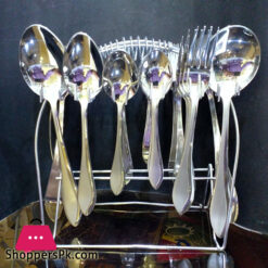 Stainless Steel Cutlery Set With Stand- Stylish Durable-29 Pcs New Design