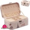Swhily Jewellery Box Jewelry Storage Organiser for Rings Earrings Necklace Travel Jewellery Box for Women