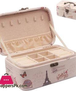 Swhily Jewellery Box Jewelry Storage Organiser for Rings Earrings Necklace Travel Jewellery Box for Women