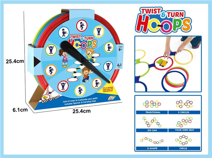 Twist & Turn Hoops Game Indoor or Outdoor Fun Family Floor Game