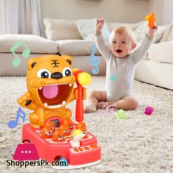 Whack A Mole Game Mini Electronic Arcade Game Interactive Early Educational Developmental Toy With Hammering Pounding And Music