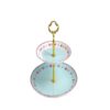 Angela Ceramic 2 Tier Cake Dish Cup Cake Stand - Zp368