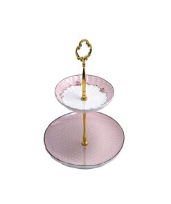 ANGELA  Ceramic 2 Tier Cake Dish Cup Cake Stand - ZP370