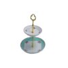 ANGELA  Ceramic 2 Tier Cake Dish Cup Cake Stand - ZP371
