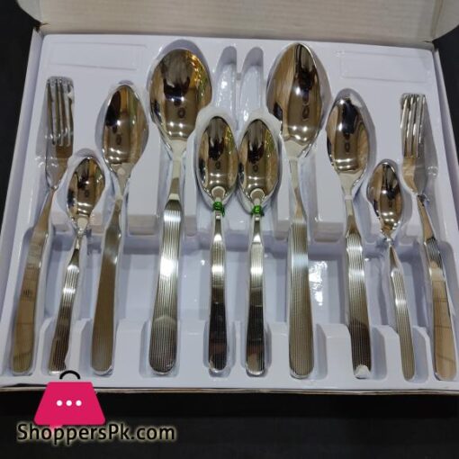 29 Pcs Stainless Steel Cutlery Set Printed Box Stylish Durable New Design
