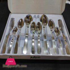 29 Pcs Stainless Steel Cutlery Set Printed Box Stylish Durable New Design