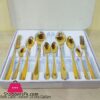 29 Pcs Stainless Steel Golden Cutlery Set Printed Box Stylish Durable New Design