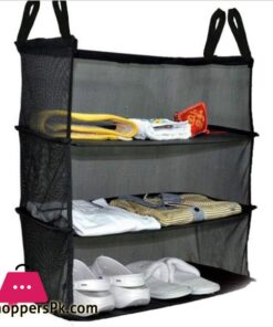 K Star Storage Bag Hook Hanging Organizer 3 Layers Portable Wardrobe Clothes Rack Shelves Travel Suitcase Blackstorage Bags