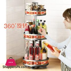 3 Tier Rotatable Kitchen Spice Racks Seasoning Bottle Storage Sorting Multifunctional Detachable Round Storage Rack