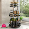 3 Tier Rotatable Kitchen Spice Racks Seasoning Bottle Storage Sorting Multifunctional Detachable Round Storage Rack